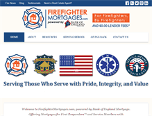 Tablet Screenshot of firefightermortgages.com